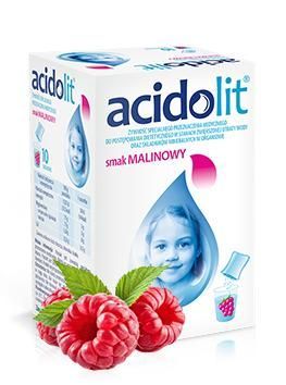 ACIDOLIT O SMAKU MALINOWYM, 10 saszetek