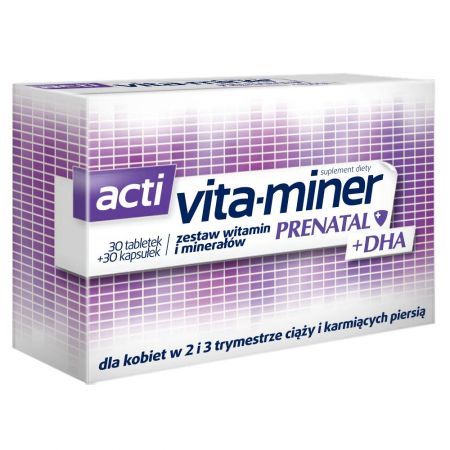 ACTI VITA-MINER PRENATAL+DHA, 30 tabletek+30 kapsułek