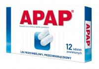 APAP 500 mg, 12 tabletek