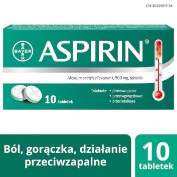 ASPIRIN 500 mg, 10 tabletek