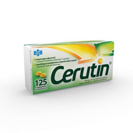 CERUTIN witamina C i rutozyd, 125 tabletek
