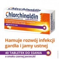 CHLORCHINALDIN 2 mg o smaku czarnej porzeczki, 20 tabletek