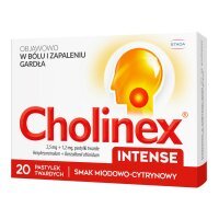 CHOLINEX INTENSE, smak miodowo-cytrynowy, 20 pastylek do ssania