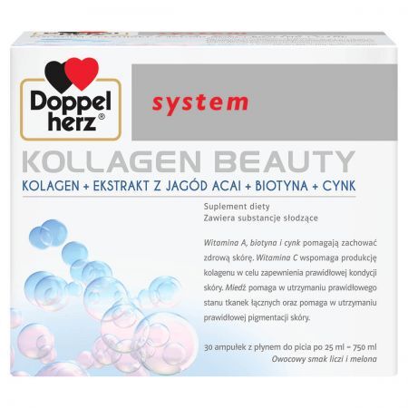 DOPPELHERZ SYSTEM KOLLAGEN BEAUTY, 30 ampułek
