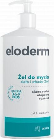 ELODERM żel do mycia 2 w 1, 400 ml