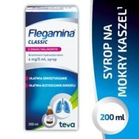FLEGAMINA CLASSIC 4 mg/5 ml syrop o smaku malinowym, 200 ml