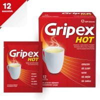 GRIPEX HOT o smaku cytrynowym, 12 saszetek