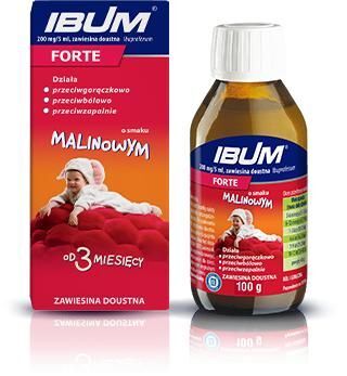 IBUM FORTE 200 mg/5 ml smak malinowy, 100 g