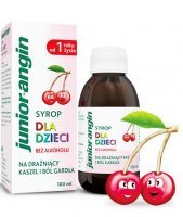 JUNIOR ANGIN SYROP DLA DZIECI BEZ ALKOHOLU, 100 ml