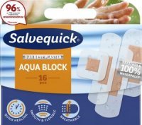 SALVEQUICK PLASTRY AQUA BLOCK MIX, 16 sztuk