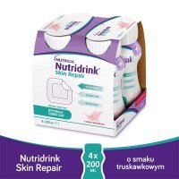 NUTRIDRINK SKIN REPAIR o smaku truskawkowym, 4x200 ml