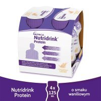 NUTRIDRINK PROTEIN o smaku waniliowym, 4x125 ml