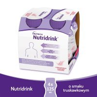 NUTRIDRINK o smaku truskawkowym, 4x125 ml