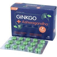 GINKGO PLUS ASHWAGANDHA ZDROWE KORZYŚCI, 60 tabletek