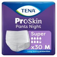 TENA PANTS PROSKIN SUPER NIGHT majtki chłonne rozm. M 80-110 cm, 30 sztuk