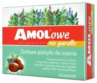 AMOLOWE NA GARDŁO ziołowe, 16 pastylek do ssania