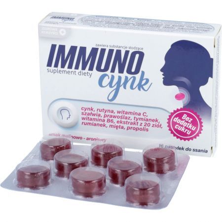 IMMUNO CYNK ZDROWE KORZYŚCI, 16 pastylek do ssania