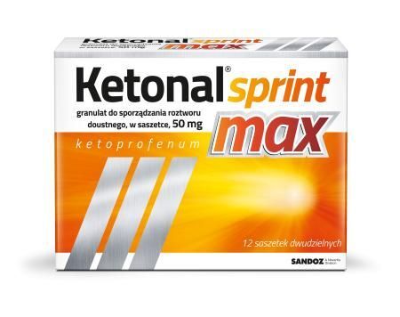 KETONAL SPRINT MAX 50 mg, 12 saszetek