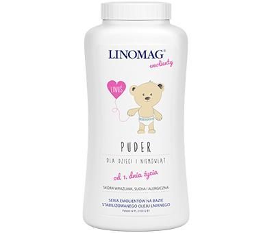 LINOMAG EMOLIENTY puder dla dzieci i niemowląt, 100 g