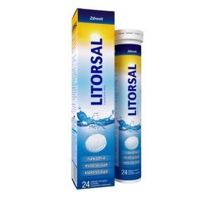 LITORSAL ELEKTROLITY O SMAKU CYTRYNOWO-MIĘTOWYM, 24 tabletki musujące