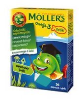 MÖLLER’S OMEGA-3 RYBKI smak owocowy, 36 sztuk