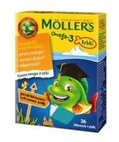 MÖLLER’S OMEGA-3 RYBKI smak pomarańczowo-cytrynowy, 36 sztuk