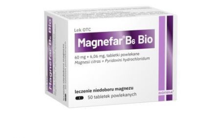 MAGNEFAR B6 BIO, 50 tabletek