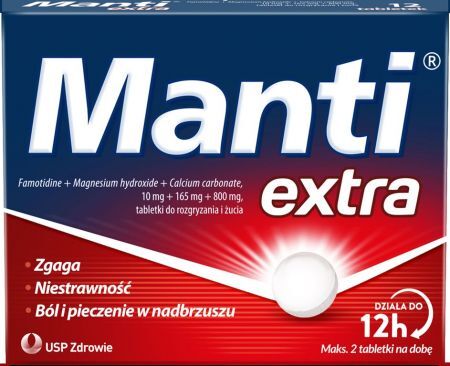 MANTI EXTRA, 12 tabletek do żucia