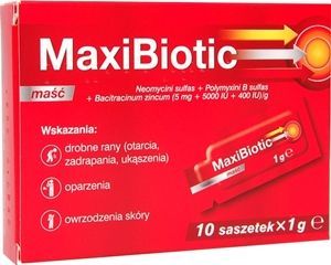 MAXIBIOTIC maść w saszetkach, 10 sztuk po 1 g