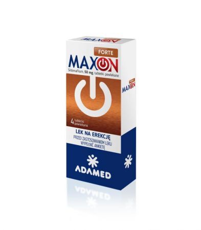 MAXON FORTE na erekcję 50 mg, 4 tabletki