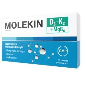 MOLEKIN D3+K2+MgB6, 60 tabletek