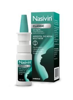 NASIVIN CLASSIC aerozol do nosa, 10 ml
