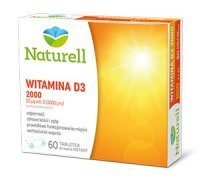 NATURELL WITAMINA D3 2000 j. m., 60 tabletek do ssania instant