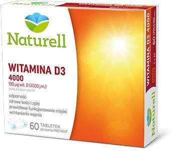 NATURELL WITAMINA D3 4000 j. m., 60 tabletek do ssania instant