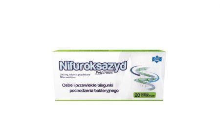 NIFUROKSAZYD POLFARMEX 200 mg, 20 tabletek