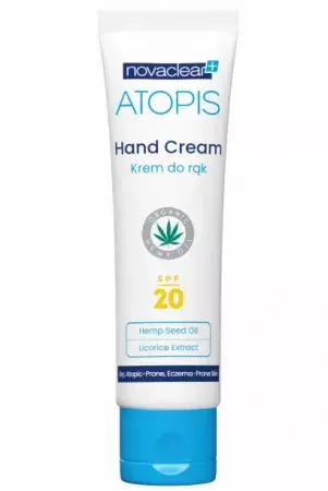 NOVACLEAR ATOPIS krem do rąk z organicznym olejem konopnym SPF 20, 50 ml