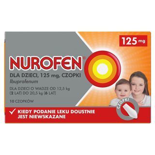 NUROFEN DLA DZIECI 125 mg, 10 czopków