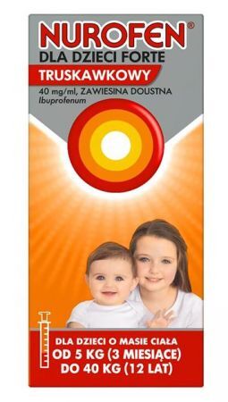 NUROFEN DLA DZIECI FORTE 40 mg/ml, smak truskawkowy, 100 ml