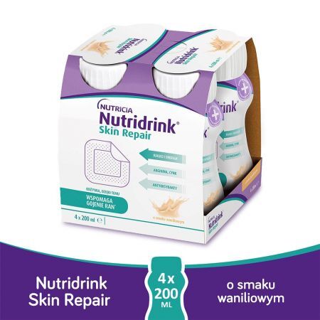 NUTRIDRINK SKIN REPAIR o smaku waniliowym, 4x200 ml
