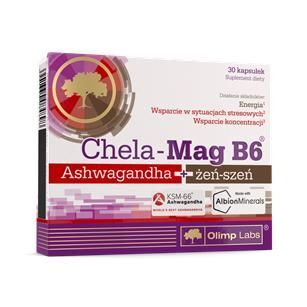 OLIMP CHELA-MAG B6 ashwagandha+żeń-szeń, 30 kapsułek