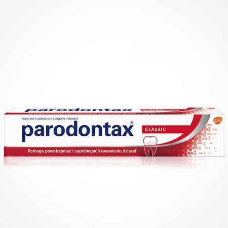 PARODONTAX CLASSIC PASTA DO ZĘBÓW BEZ FLUORKU, 75 ml