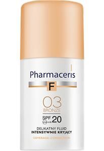 PHARMACERIS F fluid intensywnie kryjący COVERAGE-CORRECTION SPF 20, kolor BRONZE 03, 30 ml
