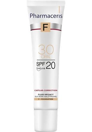 PHARMACERIS F fluid kryjący dla skóry naczynkowej CAPILAR-CORRECTION SPF 20, kolor OPAL 30, 30 ml