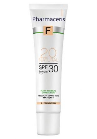 PHARMACERIS F mineralny dermo-fluid matujący MATT-MINERAL-CORRECTION SPF 30, kolor NATURAL 20, 30 ml