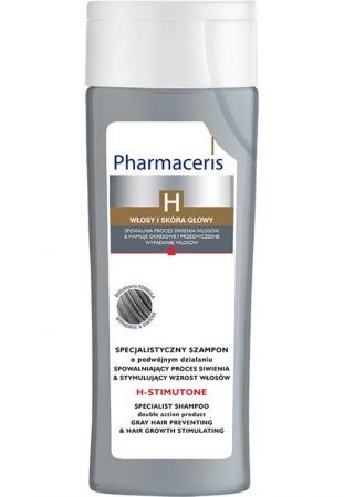 PHARMACERIS H H-STIMUTONE szampon spowalniający proces siwienia i stymulujący wzrost włosów, 250 ml