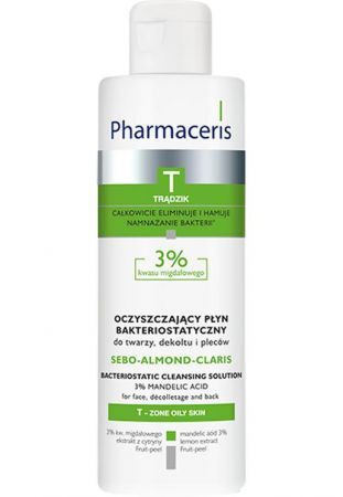 PHARMACERIS T SEBO-ALMOND-CLARIS oczyszczający płyn antybakteryjny 3% kwasu migdałowego, 190 ml