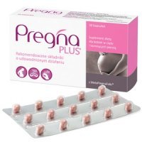 PREGNA PLUS DLA KOBIET W CIĄŻY I KARMIĄCYCH PIERSIĄ, 30 kapsułek