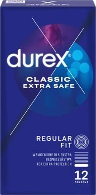 PREZERWATYWY DUREX CLASSIC EXTRA SAFE, 12 sztuk