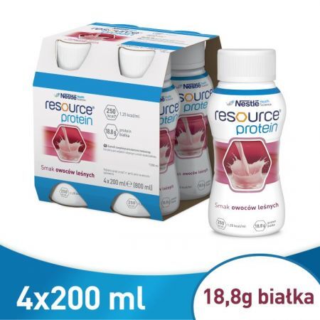 RESOURCE PROTEIN o smaku owoców leśnych, 4x200 ml