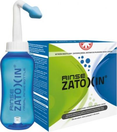 RINSE ZATOXIN zestaw do płukania nosa i zatok, 1 irygator + 12 saszetek